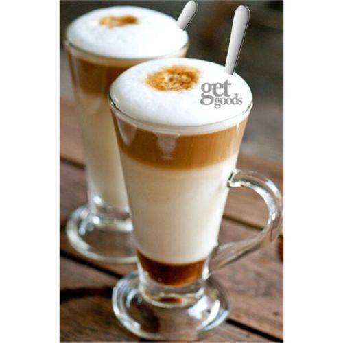 Brand New 6 Piece Clear Elegant Tall Latte Glasses Set  -  2 x 3pc