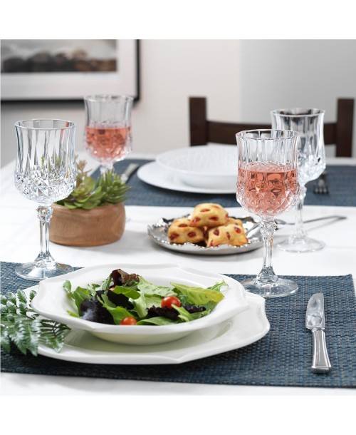 Brand New 6 Piece Crystal White Goblet Wine Glasses - Ready To Ship Items