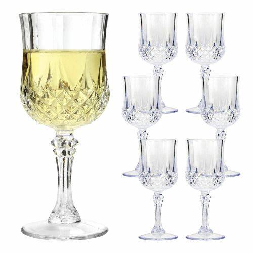 Brand New 6 Piece Crystal White Goblet Wine Glasses - Ready To Ship Items