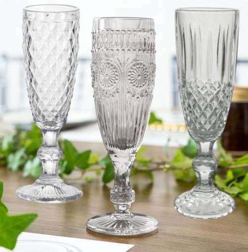 Brand New 6 Piece Elegant Champagne Glass Set (Rendom Selection To Be Sent) - Ready To Ship Items