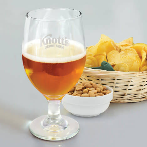 6 Piece Clear Classy Stemmed Craft Beer and Ale Glass Set