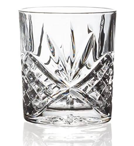 Brand New 7 Piece Clear Diamond Cut Style Whiskey Decanter with Glasses Set