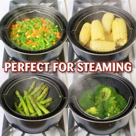Heavy Duty Pasta Pot With Built-In Strainer