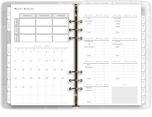 2024 Finance Digital Planner - 76 Pages - Hyperlinked Tabs - Goodnotes