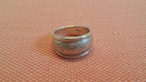 An Italian Silver Ring 4g Size P and Diameter 1.8CM