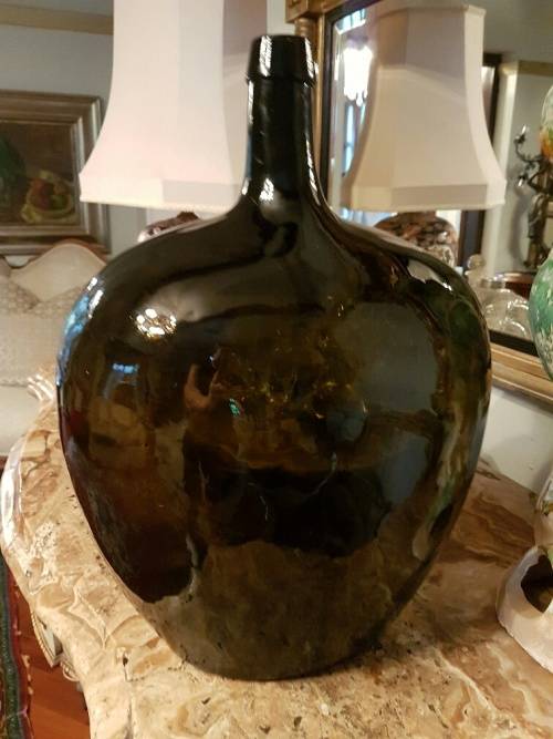 A Large Dark Green( almost black) Vintage Demi John 51cm high