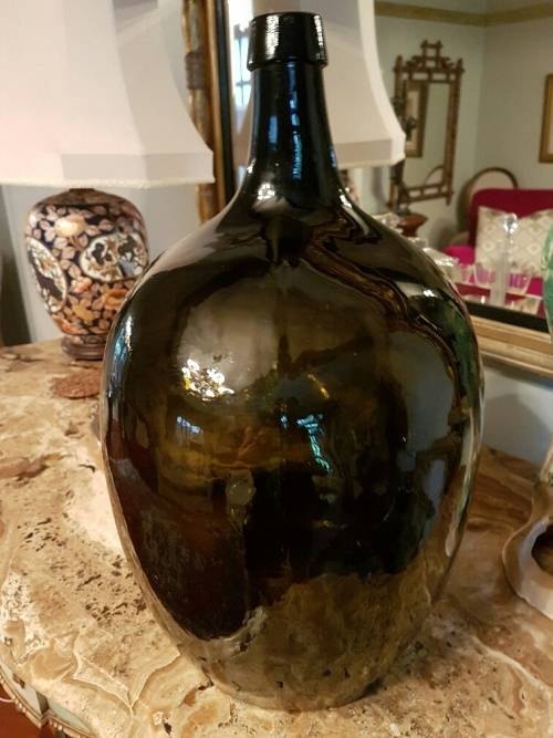 A Large Dark Green( almost black) Vintage Demi John 51cm high