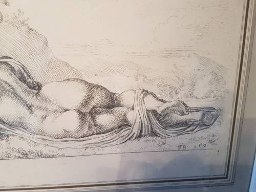 A Lovely Pair of Etching/Prints of Women in Impressive Frames Signed FB. 88 AND FB90