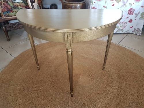 A Lovely Gilt Half Moon Table