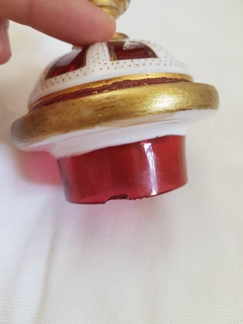 Reserved A Magnificient Bohemian Cranberry Glass Portrait Urn