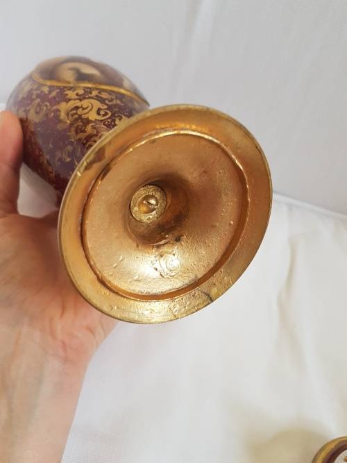 Reserved A Magnificient Bohemian Cranberry Glass Portrait Urn