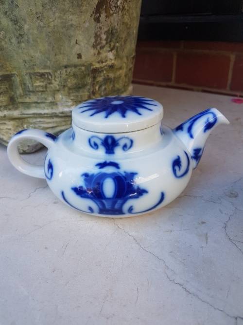 Copenhagen Porcelain B&G Blue and White Teapot