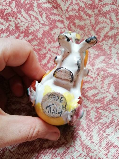 A Pair of Italian Hand Painted Donkey Salts