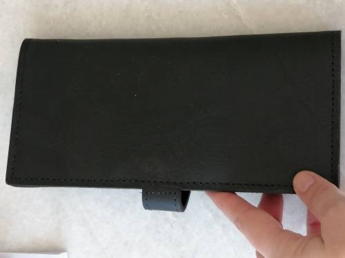 Black Leather SA Tourism Travel Wallet