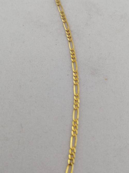 Italian 9K Yellow Gold Figaro Chain