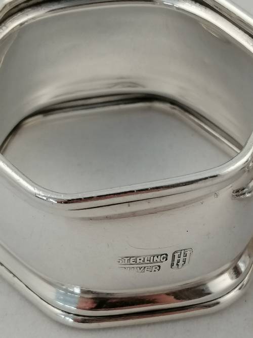 A Pair of Sterling Silver Napkin Rings