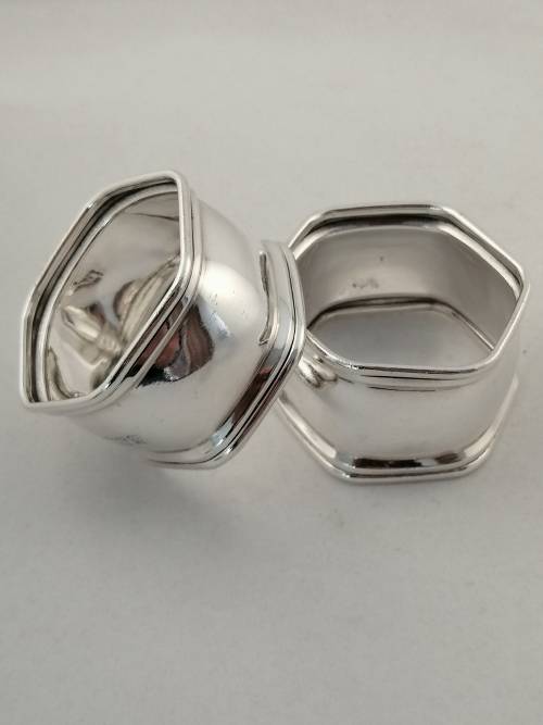 A Pair of Sterling Silver Napkin Rings