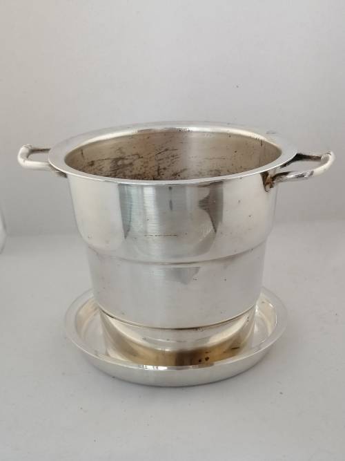 A Classic Silver Plated Ice Bucket with Coaster
