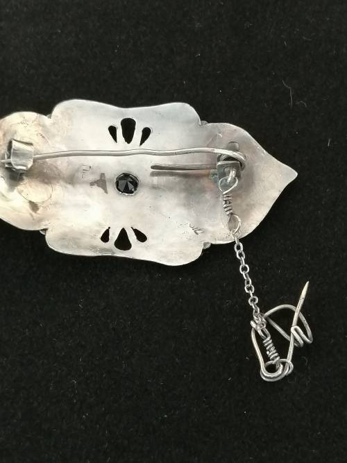 A Stunning Silver and Amethyst Arts and Crafts Brooch
