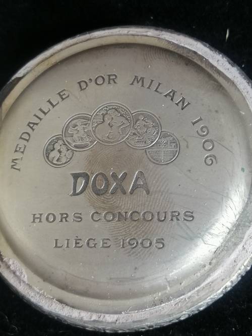 MASSIVE ANTIQUE DOXA ANTI MAGNETIQUE POCKET WATCH 1905