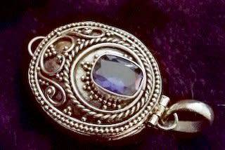LOCKET WITH GEMSTONE IMPORTED AND HANDMADE IN BALI