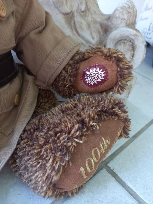 100 YEAR ANNIVERSARY TALKING TEDDY - AMAZING