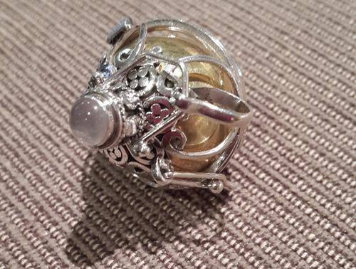 HUGE GORGEOUS SOLID SILVER MYSTIC BELL