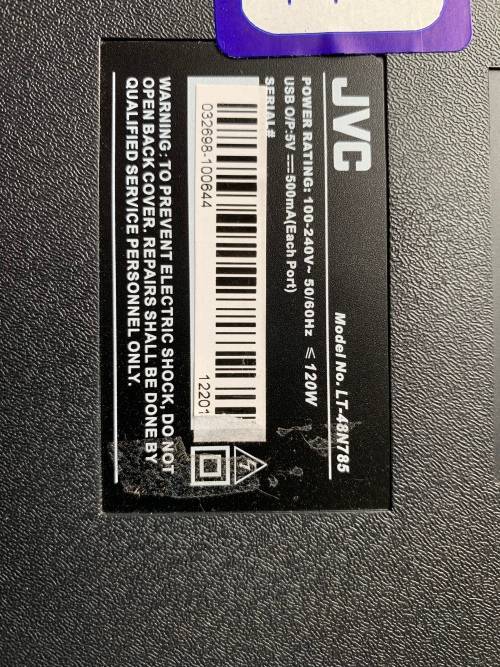 JVC 48" TV Faulty Backlight selling for spares