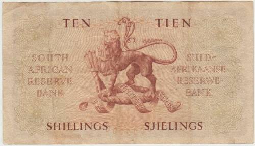 M.H DE KOCK 10 SHILLINGS FINE USED