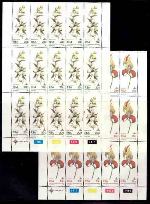 RSA 1981 ORCHIDS COMBO ( FULL SHEETS SET AND FDCS)