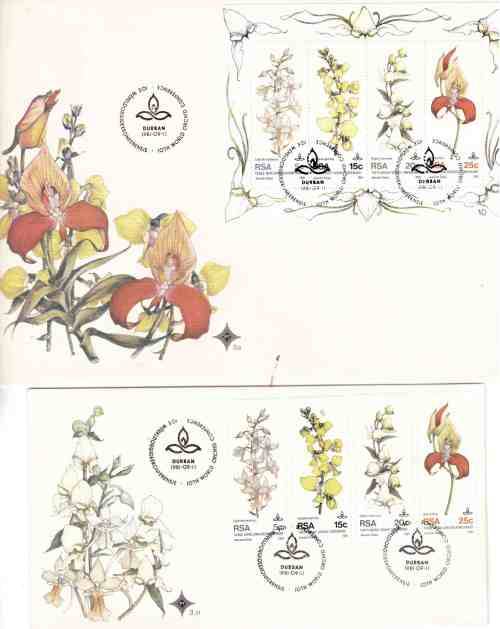 RSA 1981 ORCHIDS COMBO ( FULL SHEETS SET AND FDCS)