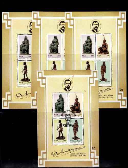 RSA 1992 SCULPTURES COMBO ( FULL SHEET SET , CONTROLS , UNIQUE FDCS AND M/S)