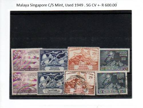 Ceylon KGVI , Aden KGVI Malaysia Selrction on 2 x stock cards