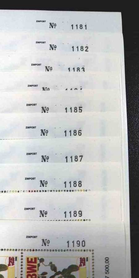 Zimbabwe CV £600 ( R11 700) -  2006 Trees of the year $150 full sheets x 20 - Superb