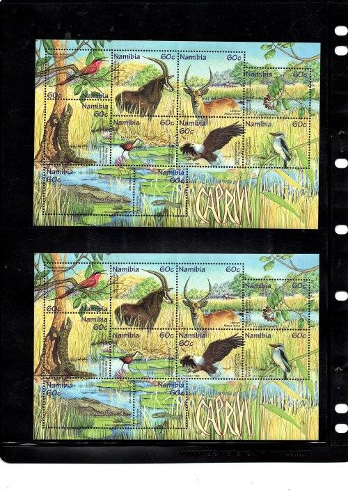 NAMIBIA BOOKLETS,MINI SHEETS IN A FILE CV R 2260.00 ( FRESH).