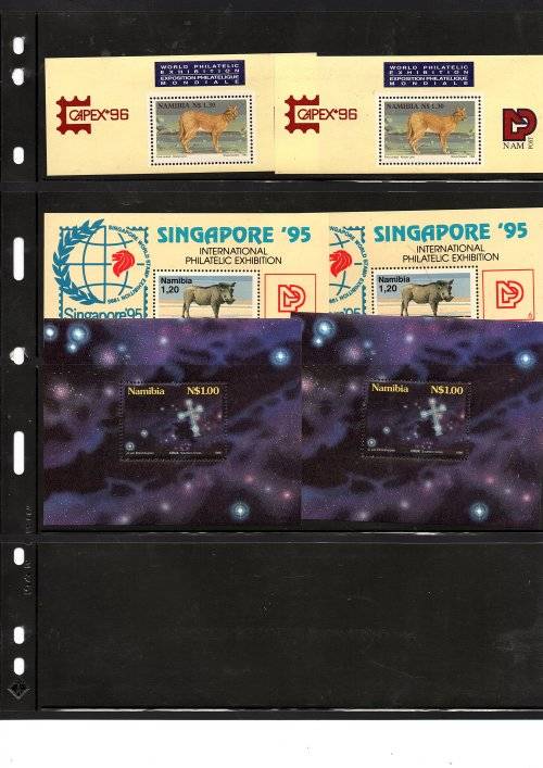 NAMIBIA BOOKLETS,MINI SHEETS IN A FILE CV R 2260.00 ( FRESH).