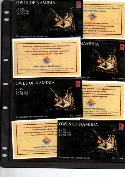 NAMIBIA BOOKLETS,MINI SHEETS IN A FILE CV R 2260.00 ( FRESH).