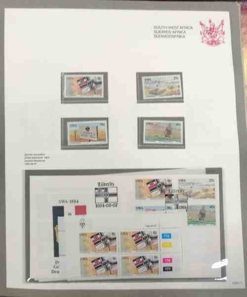 Nice S.W.A. collection 1982 to 1986 - all issues MNH controls & sets, covers & postcards sets!