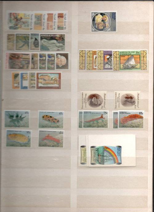 Norfolk Island Collection in decent condition 8 pg/16 side stock book