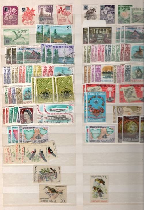 Norfolk Island Collection in decent condition 8 pg/16 side stock book