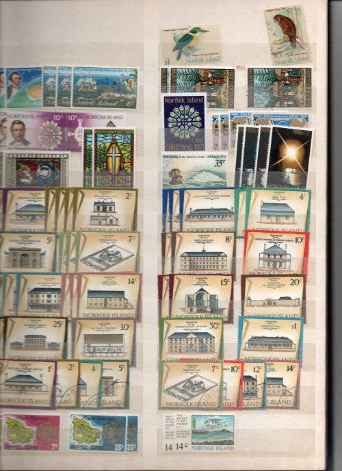 Norfolk Island Collection in decent condition 8 pg/16 side stock book