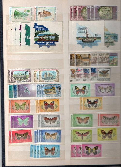 Norfolk Island Collection in decent condition 8 pg/16 side stock book