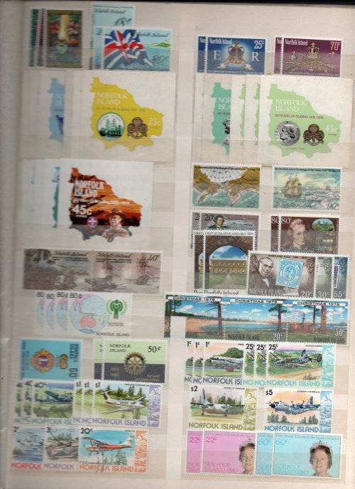 Norfolk Island Collection in decent condition 8 pg/16 side stock book