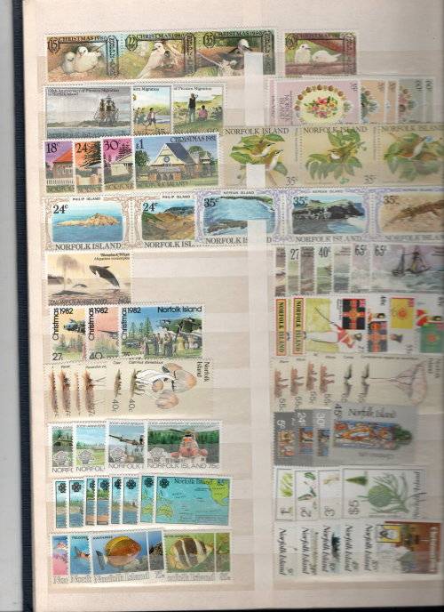 Norfolk Island Collection in decent condition 8 pg/16 side stock book