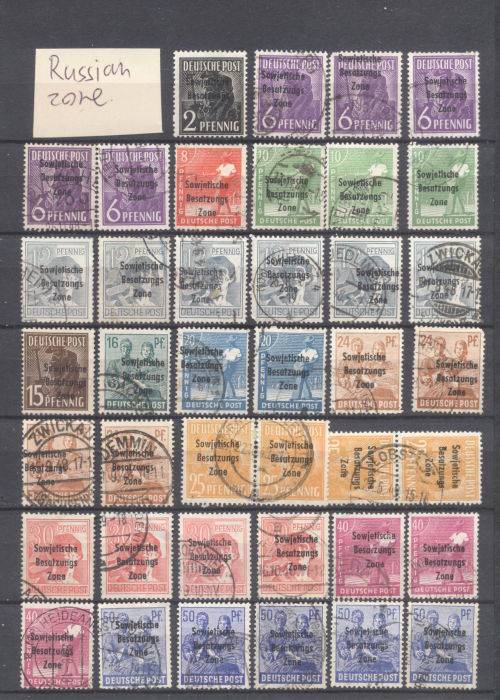 German States, Reich & occupied zones used & mint in nice small album