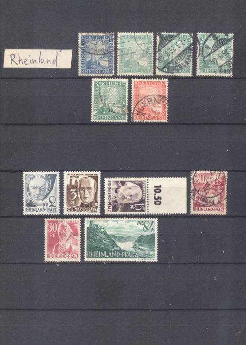 German States, Reich & occupied zones used & mint in nice small album