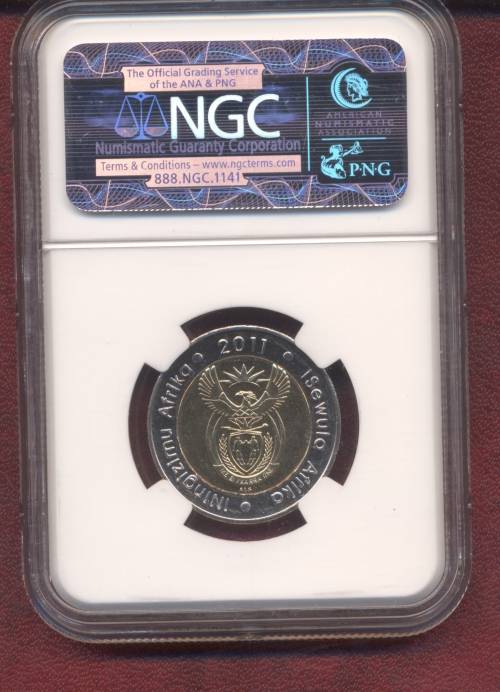 RSA 2011 R5 90th Anniversary MS 66 coin in case
