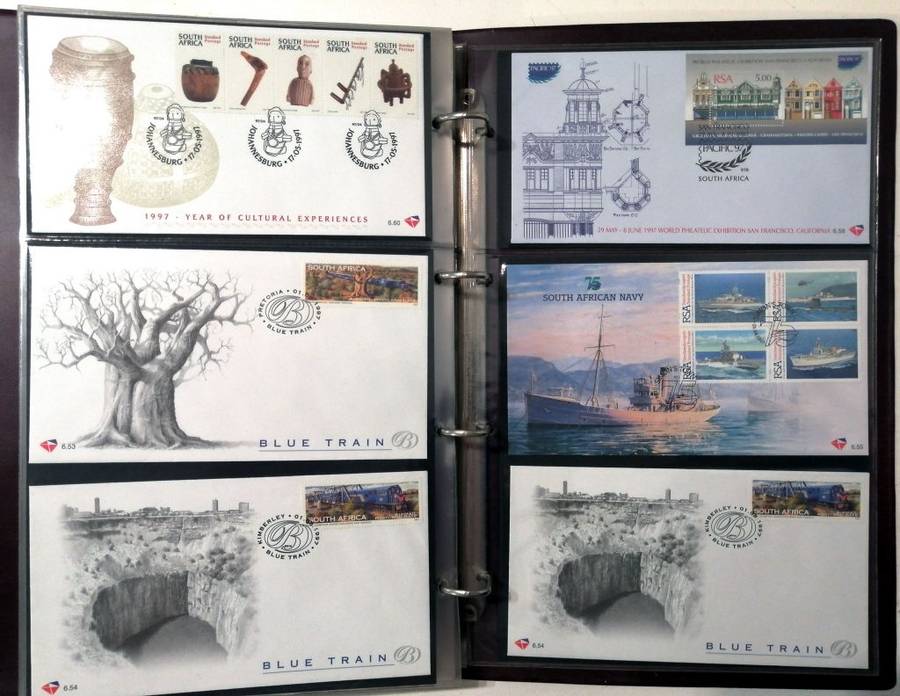 90 x RSA 6th series covers collection (FRESH, some duplication) in 3 leaf Binder Album