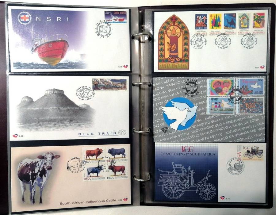 90 x RSA 6th series covers collection (FRESH, some duplication) in 3 leaf Binder Album