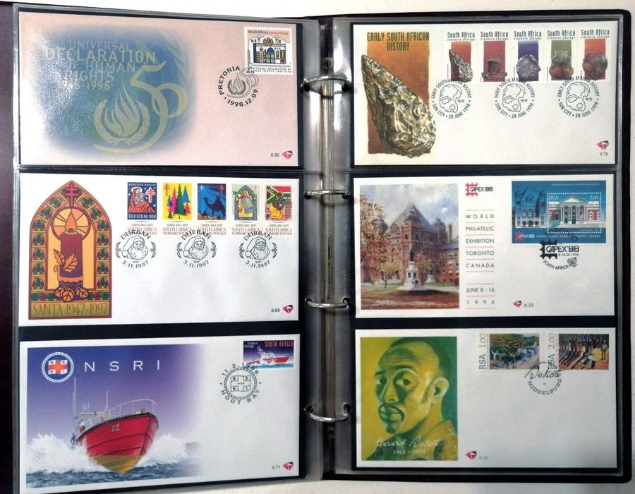 90 x RSA 6th series covers collection (FRESH, some duplication) in 3 leaf Binder Album